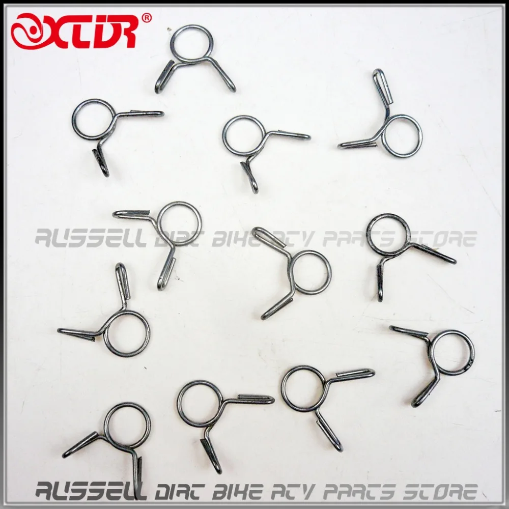 Motorcycle Fuel Line Hose Tubing Spring Clips Clamp (20 pieces )in