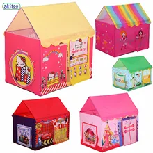 Akitoo детская игровая палатка розовая игрушка для дома, Домик принцессы, открытый маленький тент, мужской игровой домик для девочек, подарок#154