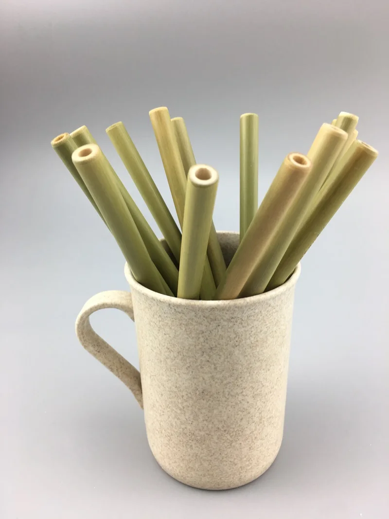 Натуральные Бамбуковые соломинки многоразовые инструменты для бара кухонные отельные принадлежности