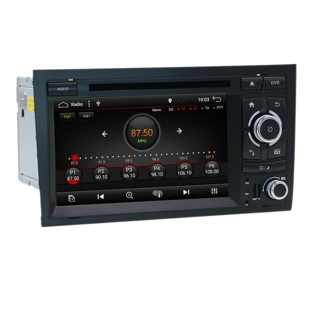 Perfect Eunavi Octa 8 cores 2 Din Car Multimedia Player GPS Android 9.0 DVD Automotivo For Audi/A4/S4 2002-2008 Radio RAM 2GB ROM 32GB 2