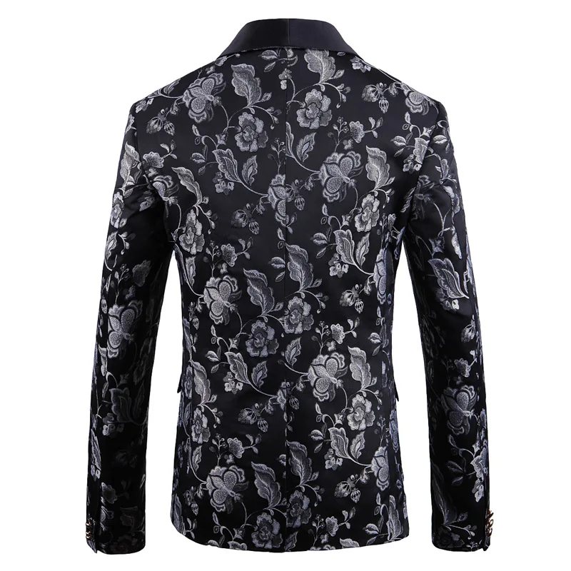 2019 autumn and winter new large size men's suit blazer high quality men's jacquard suit embroidery dress men's wild single West