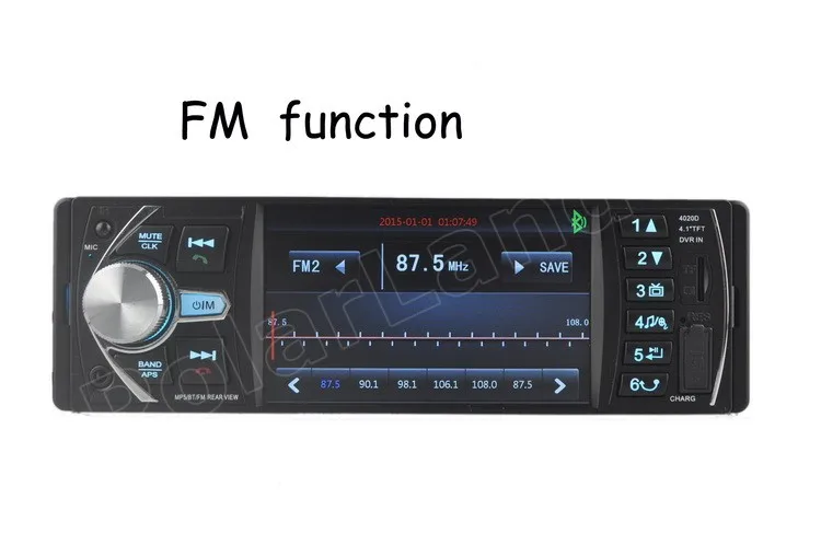 Радио зеркало ссылка 4,1-дюймовый пульт дистанционного управления на руле FM / USB / TF автомагнитола MP5 MP4 bluetooth Авторадио 1 вход DVR