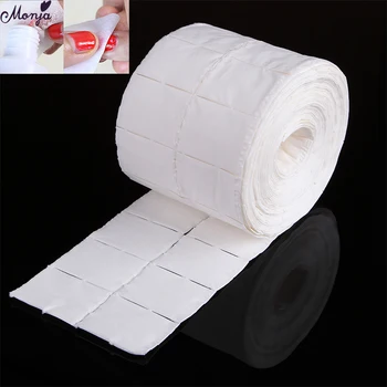 

Monja 500Pcs/Roll Nail Art Acrylic UV Gel Polish Remover Cleaning Cotton Lint Pads Wraps Towel Paper Manicure Tools