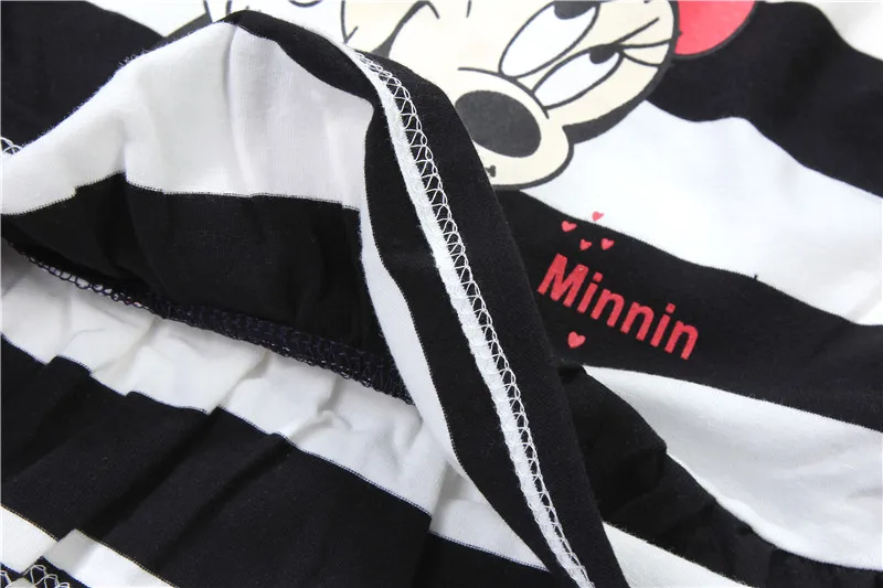 Summer Cute Girls Dress Minnie Mouse Cartoon Girl Mini Kids Children Cute Short Sleeve Dresses Kid Enfant Garments Clothing