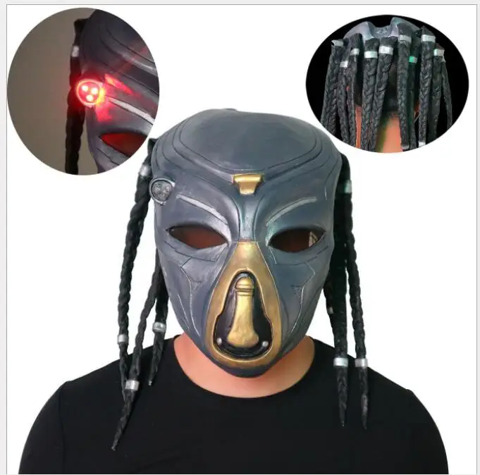 

HIGH quality Halloween mask Predator LED light costumes Cosplay