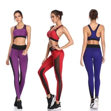 Женские штаны с сеточкой и лоскутным принтом для йоги, леггинсы, спортивные костюмы для бега, удобный Быстросохнущий комплект для йоги, женская спортивная одежда