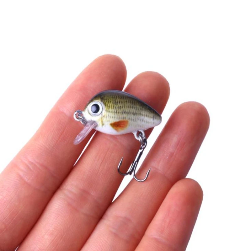 5pcs/Box Minnow Fishing Lure Mixed Colors Mini Crankbait ABS Hard Bait 10# Hook Fake Bait  Wobblers Bass  Fishing Accessories