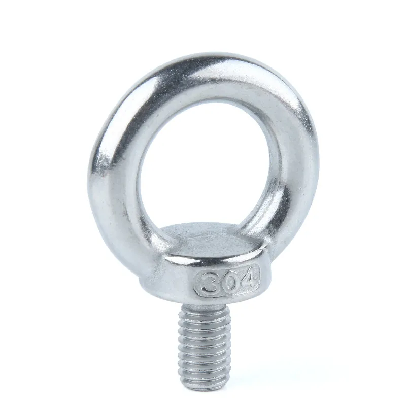 

10Pcs M3 M4 M5 M6 M8 DIN580 Eye Bolt 304 Stainless Steel Marine Lifting Eye Screws Ring Loop Hole for Cable Rope Eyebolt