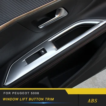 

Auto Car-styling Window lift button switch trim Sticker Cover Interior Accessories For peugeot 5008