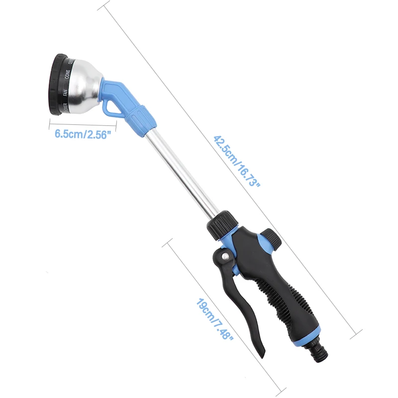 Многофункциональный пистолет-распылитель с длинным стержнем, насадка для шланга, Пистолеты для полива сада, полива цветов, автомойки, водяной пистолет, струйный инструмент для очистки