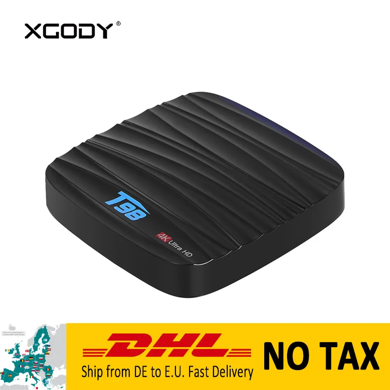 

XGODY T98 Set top Box Android 7.1 Rockchip RK3328 Quad Core 4G+32G Smart TV Box 4K TV Receiver Media Player Google Play Netflix