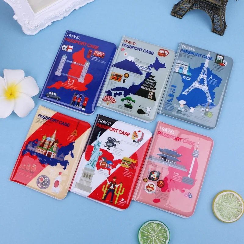 Unisex Laser PVC travel Passport Cover For Multinational Case ID Card