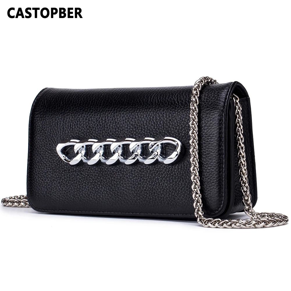 

Crossbody Women Chain Bag Genuine Leather Bags Women Real Leather Cowhide Ladies Fashion Shoulder Bags 2018 New Arrival Famous