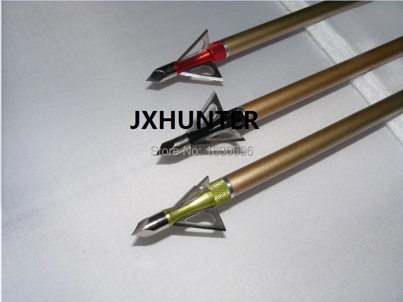 

3PK crossbow arrow heads 100 grain 3 blades broadheads for hunting 3 colors