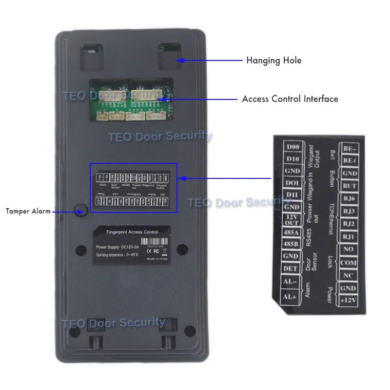 Высокая скорость большой емкости RFID& биометрический контроль доступа отпечатков пальцев& программное обеспечение для учета времени и посещений система безопасности для двери