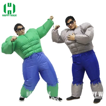 

Adult Men's Muscle Man Halloween Inflatable Costume Suit Superhero Fantasy Fancy Dress Cosplay Clothing