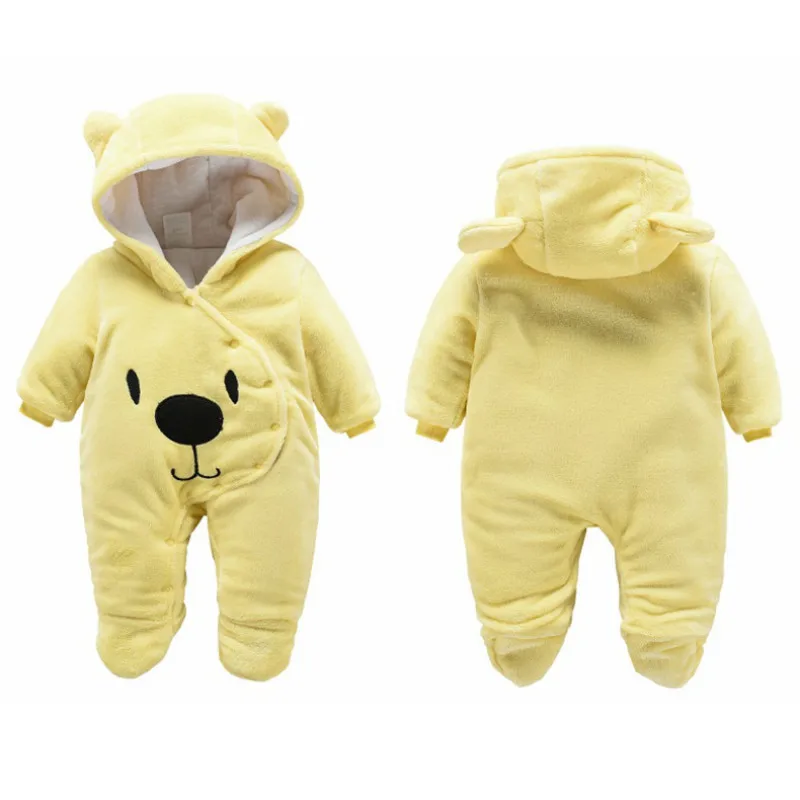 Комбинезон для новорожденных Bear Ear с капюшоном одежда маленьких мальчиков и