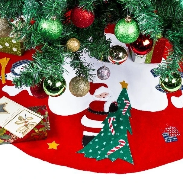 Santa Clause And Frosty Freiends Christmas Tree Skirt - 36 Xmas Tree Skirt (1)