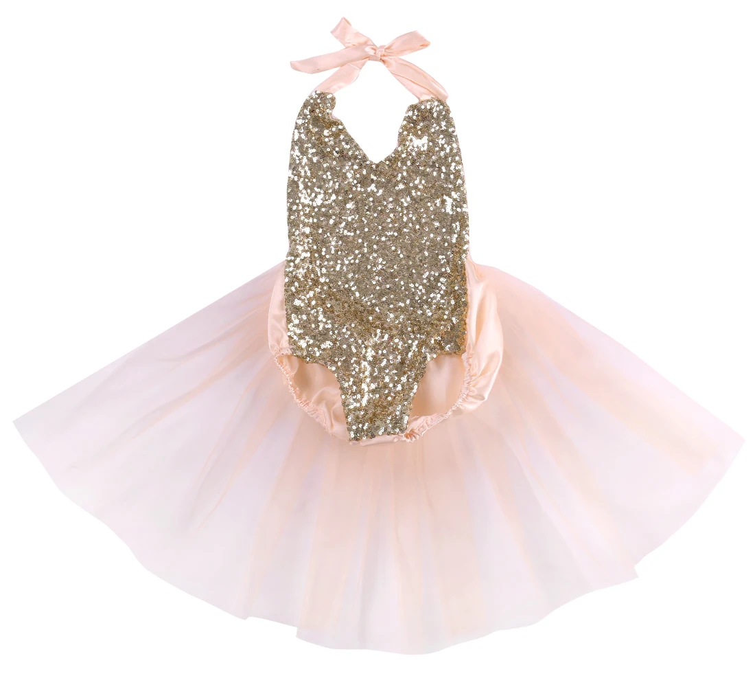 

2016 New Princess Baby Girls Sequins Romper Summer Sunsuit Outfits Clothes 0-24M Newborn Baby Girl Clothes Set Overalls