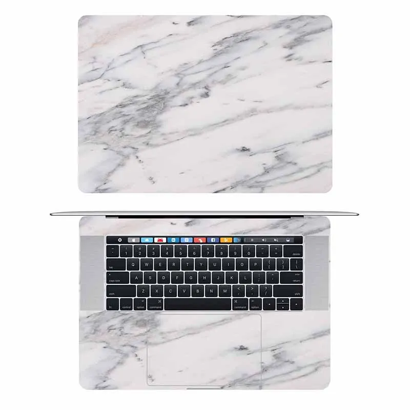 Eleghant Мраморное зерно полное покрытие кожи для MacBook Стикер Air Pro retina 11 12 13 15 дюймов Защитная Mac Наклейка для книги кожи ноутбука - Цвет: AC side