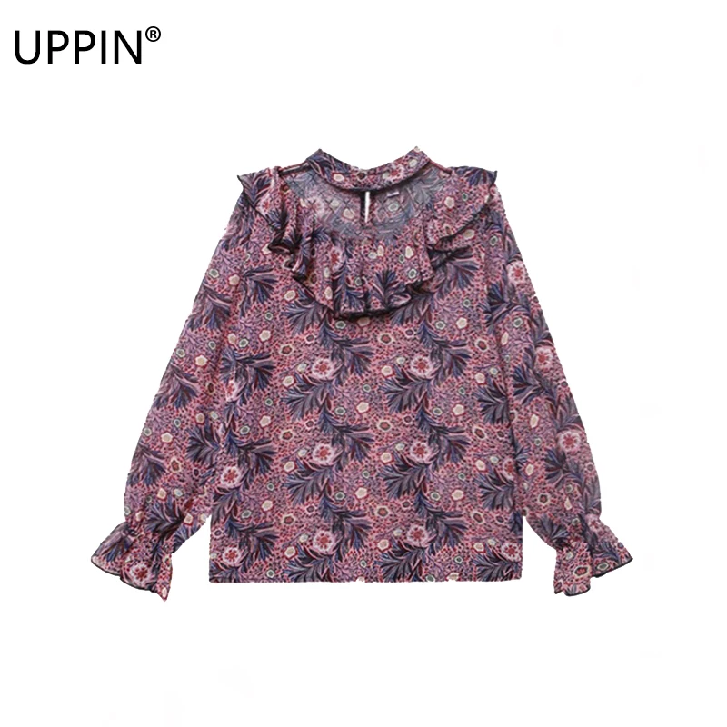 chiffon tri color spliced loose t shirt