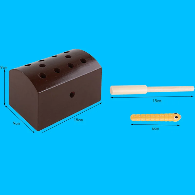 Детская деревянная Магнитная игрушка ловить червей красочные насекомые ловить насекомых исследуя Навыки обучения игрушка для раннего