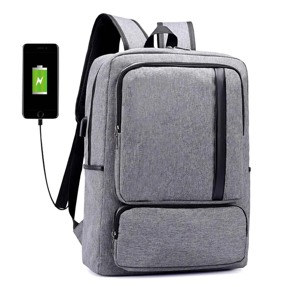 

Business Man Portable Backpack Laptop Notebook Bag For 16 Inch Backpacks USB Charging Shoulder Computer Bag Case Solid Simply