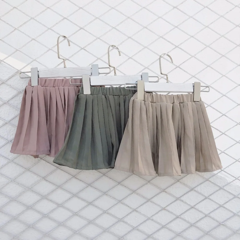 1 5Y Baby Girls Pleated Skirts 2018 Summer New Children's Clothing
