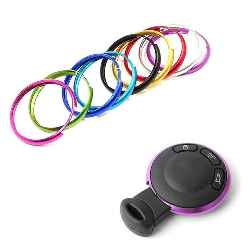 

Car Styling Keying Key chain Aluminum Alloy Fob Ring Rim Trim Cover for Mini Cooper JCW R61 R55 R56 R57 R58 R59 R60 Countryman