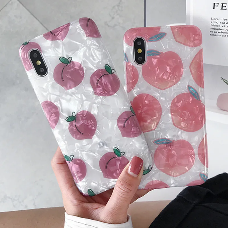 

Soft Many Juicy Peach Phone Back Cover Case For Huawei Honor V20 V9 NOVA 4 2 PLUS HONOR PLAY 9i 10 P8 LITE 2017 mate 20 pro