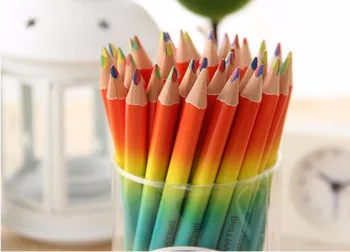 

36pc/set new rainbow color Pencil 4 in 1 Coloured Drawing Pencil Art Supplies paniting set children gift Colour-filling pencil