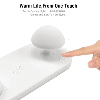 

Multifunction Wireless Charger USB Port Charger with Night Light for iPhone Android QJY99