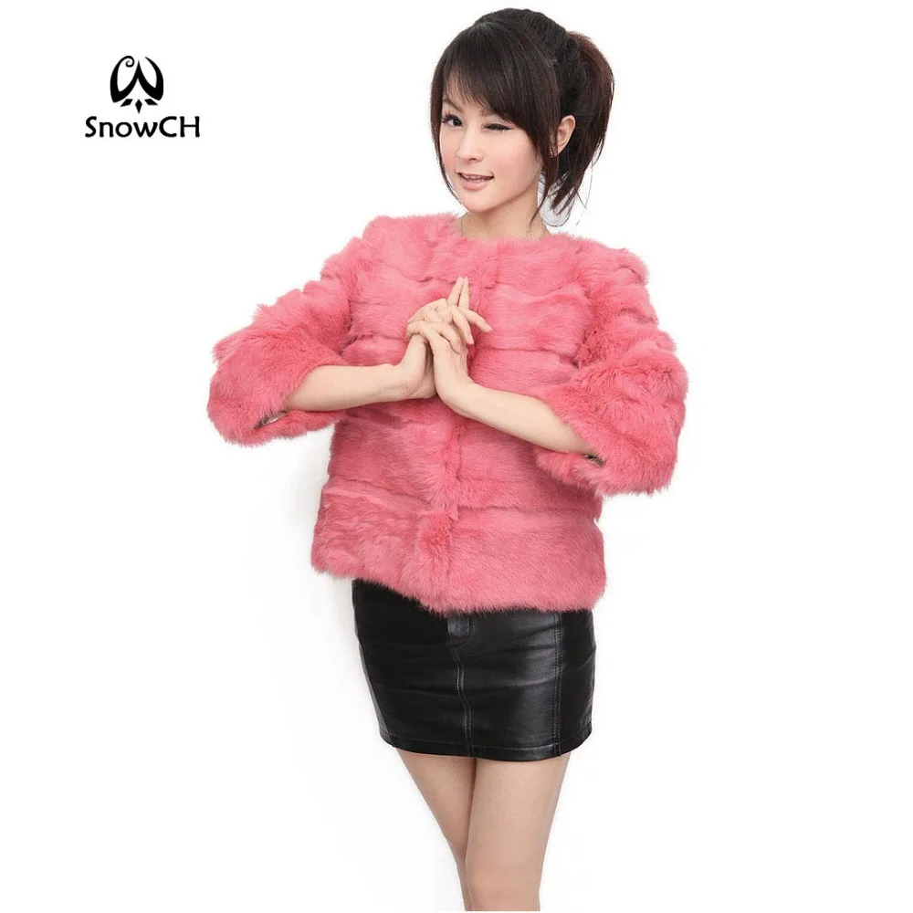 2018 New real rabbit fur coat women jacket winter full pelt overcoat customized plus size F1024 | Женская одежда