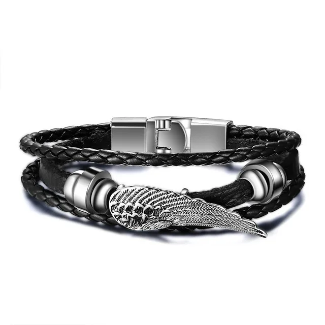 E Lateefah модный винтажный mannen кожаный браслет Speelkaarten Raja Vegas Шарм многослойный Gevlochten Vrouwen Pulseira Masculina - Окраска металла: E