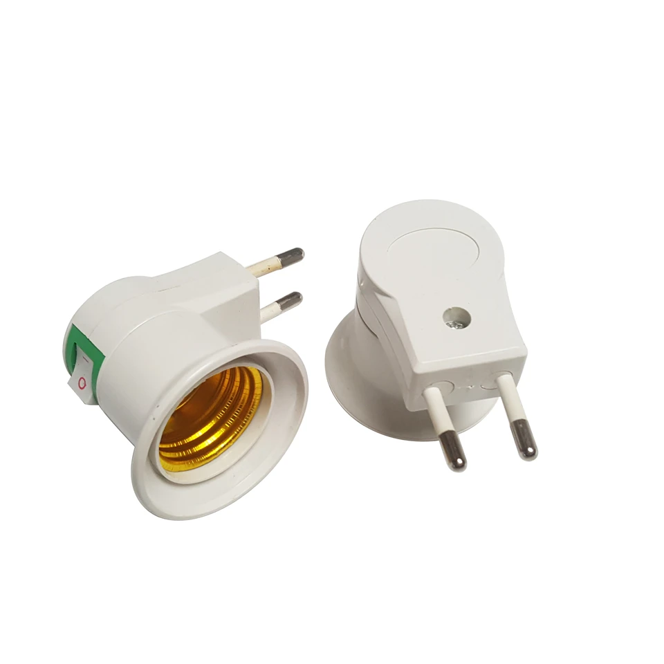 

1pcs LINYEE E27 LED Lamp Socket Base Type To EU Plug 110V 220V Bulb Adapter Holder Converter + OFF/ON Button Switch