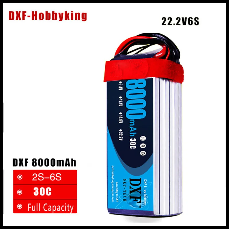 

8000mah 30C 60C 6S 22.2V RC LiPo Battery For Rc Traxxas RC Helicopter Airplane Car Boat Drone Truck