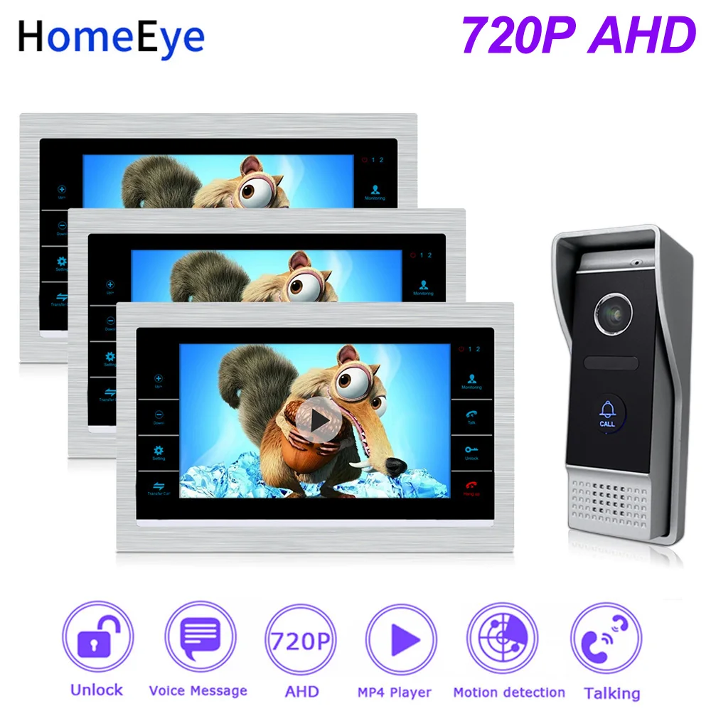 HomeEye 720P 7inch HD Video Door Phone Video Intercom House Door Control Speaker System Motion Detection Door Bell Movie Player HomeEye 720P 7inch HD Video Door Phone Video Intercom House Door Control Speaker System Motion Detection Door Bell Movie Player