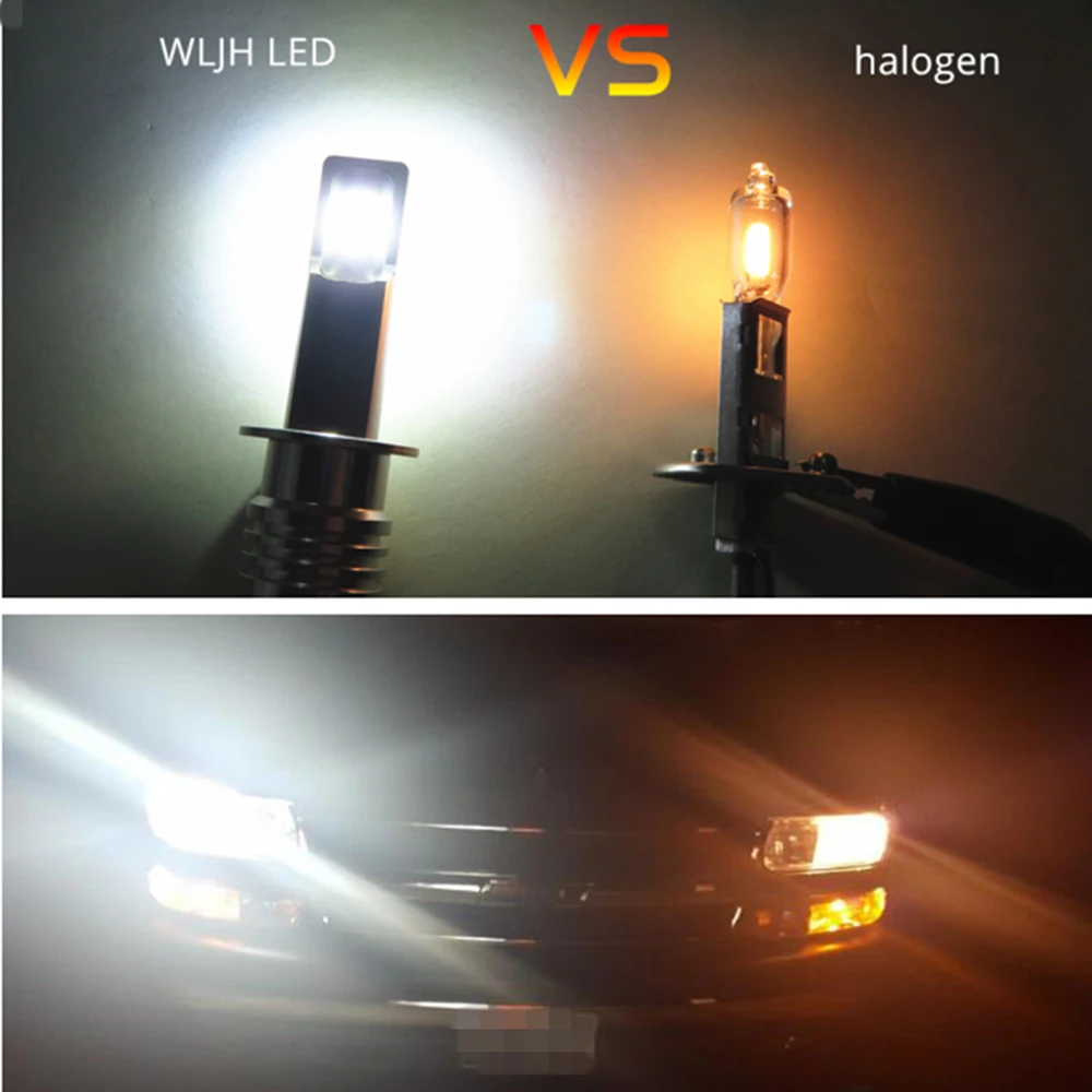 WLJH 2x Белый Уникальный высокое Мощность Canbus универсальный H8 H9 H11 светодио дный туман лампочка туман лампы дневного DRL свет для автомобиля