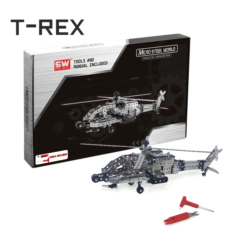 

Building 3D Metallic Assembling Model Puzzle Helicopter Models Decorations Collection Children's Gift Toys