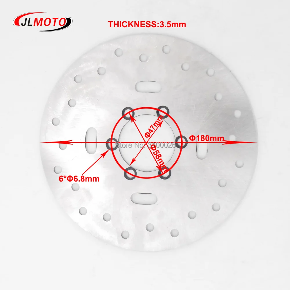 Передний тормозной диск диаметром 180 мм подходит для гонок ATV Jinling 250cc 300cc запчасти EEC JLA-21B JLA-931 квадроцикл