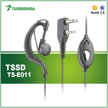 

Hot Sell Retractable Braid Wired Ham Radio Transceiver Ear Hook Earphone for Sale