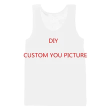 YX/повседневный мужской топ на бретелях с круглым вырезом и объемным принтом для девочек; жилет на заказ; фитнес-одежда; большие размеры