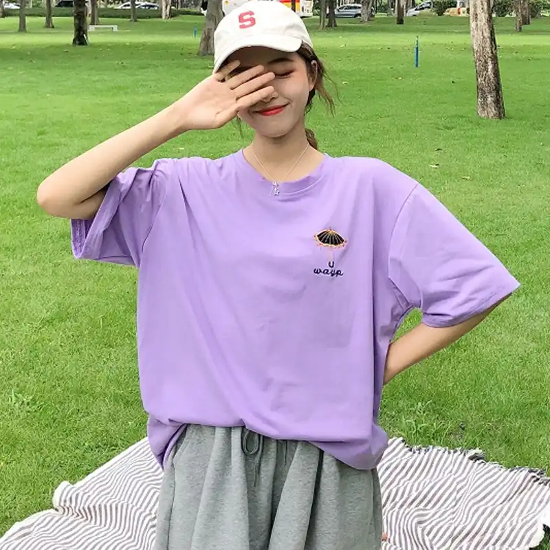 Purple loose t shirt Clearance