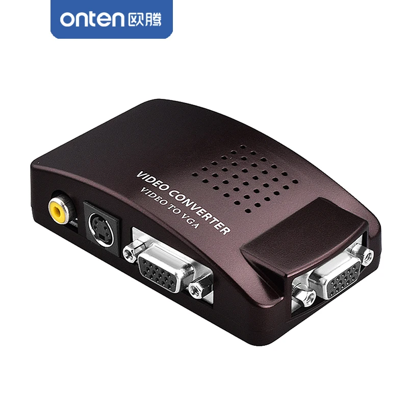 ONTEN RCA AV Composite Video S Video set top box PC To VGA input TV