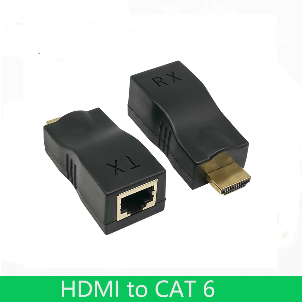 

ZOVI HDMI V1.4 HD 1080P Over CAT6 RJ45 Ethernet Cable HDMI Extender Transmitter TX/RX for TV Projector DVD up to 30 meters