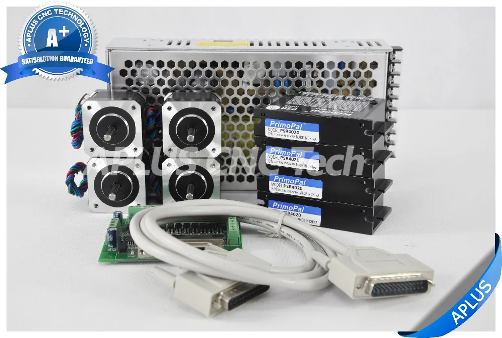 4 осевой NEMA 17 шаговый двигатель 56 5 oz in 1.7A и драйвер PSR4020 24V комплект питания|motor