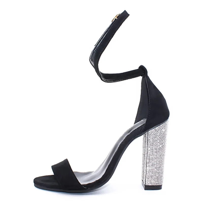 Sexy High Heels Women Pumps Gold Rhinestone Heels Ladies Shoes Classic Pumps Plus Size 35-43 Shoes Women Buckle Strap Sandals