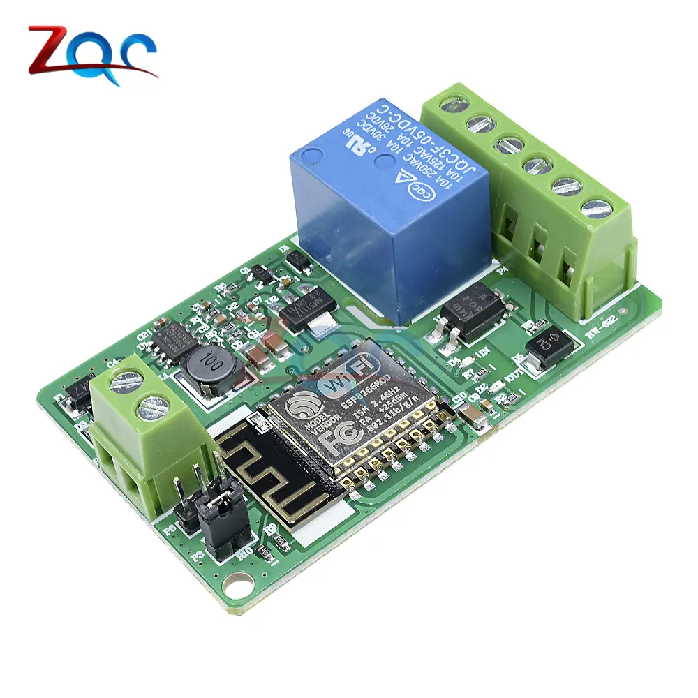 Релейный модуль ESP8266 10 А 220 В сетевое реле Wi-Fi вход постоянного тока 7 ~ 30 в |