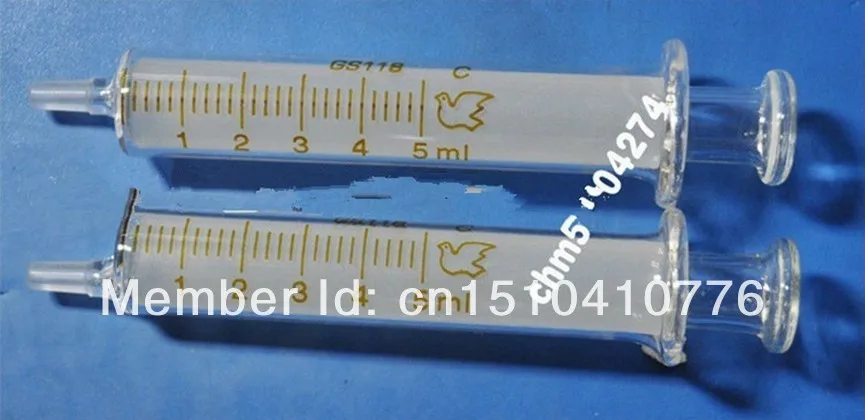 

1pcs Glass Syringe Glass Injector Glass Sampler Lab Glassware 5ml
