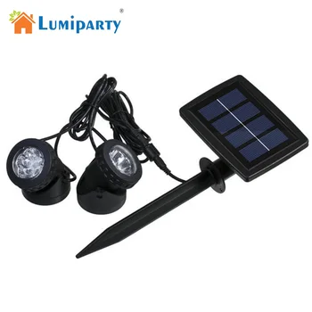 

LumiParty Solar Lights Spotlight Light 2-in-1 Outdoor Landscape Lighting Waterproof Spot Lamp Auto On/Off For Yard Garden Pool